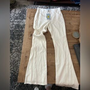 Antonio Melani Wide Leg Cream Pants in Cream Size 2